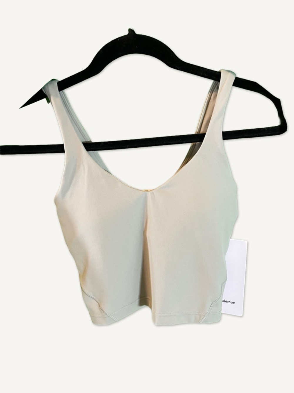 Lululemon | Size 2 | Cream Cropped Tank Top Built-In Bra | NWT